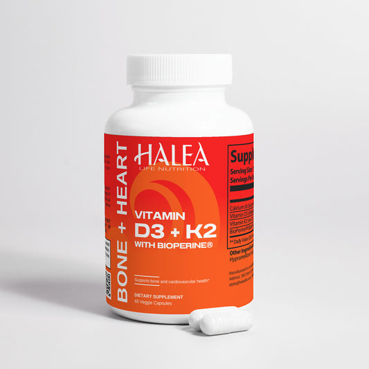 Halea Life Nutrition Vitamin D3 & K2 Capsules with BioPerine®