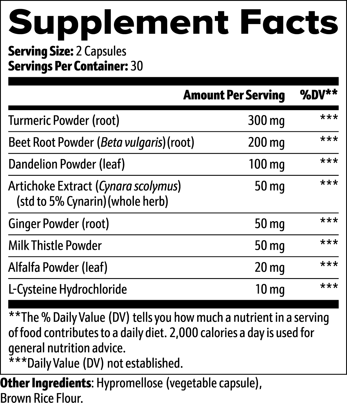 Liver Support - Turmeric, Beetroot, and Milk Thistle Formula